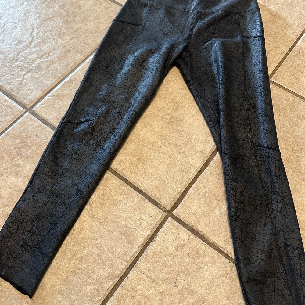 Mudd Black Textured Stretch Pants Leggings